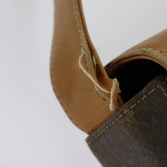 GUCCI Shoulder Bag Canvas Leather Brown Gold - Picture 14 of 16